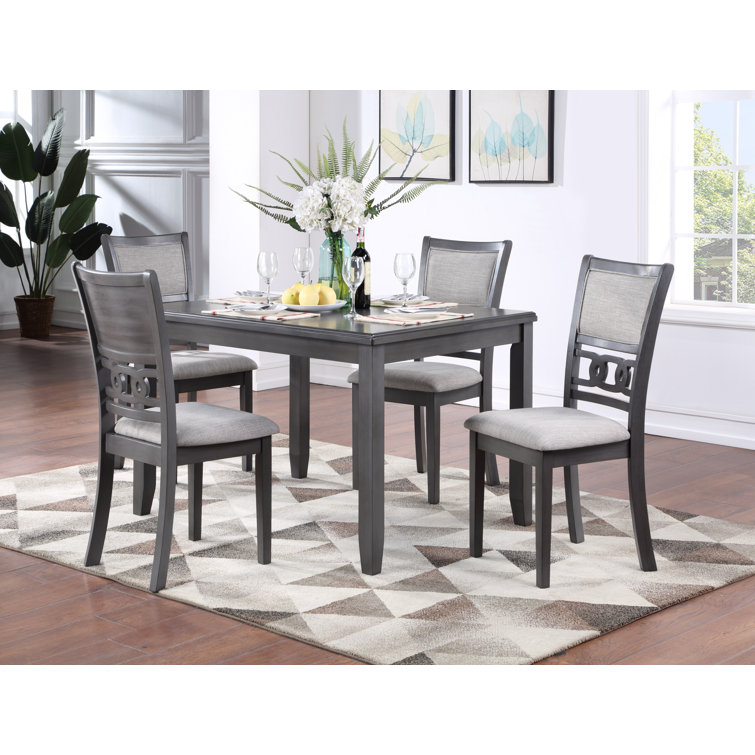 Winston Porter 5 Piece Solid Wood Top Dining Set & Reviews Wayfair